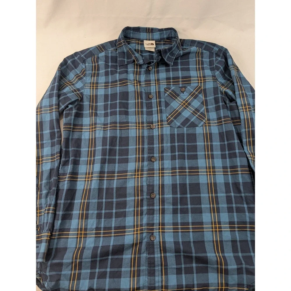 The North Face Plaid Shirt Mens Large Hayden Pass 2.0 Long Sleeve‎ Cotton Casual
